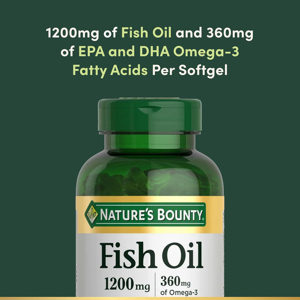 Fish Oil Omega 3 Supplements - Supports Heart Health, 1200 Mg Fish Oil, Omega-3, 200 Softgels (Pack of 1)