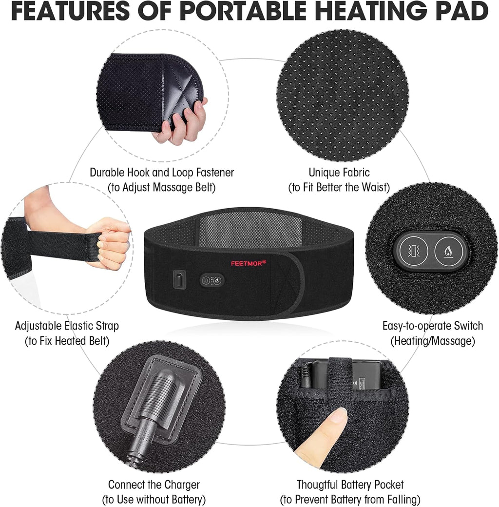 Heating Pad, Wireless Heating Belt, Back Heating, Rechargeable Battery Power Supply