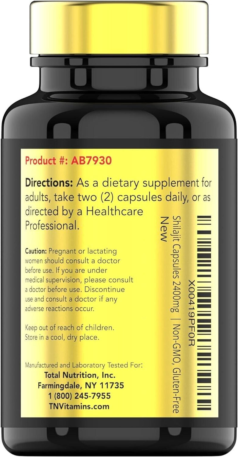 Shilajit 2400Mg 180 Caps Naturally Occurring Fulvic Acid Non Gmo/No Gluten