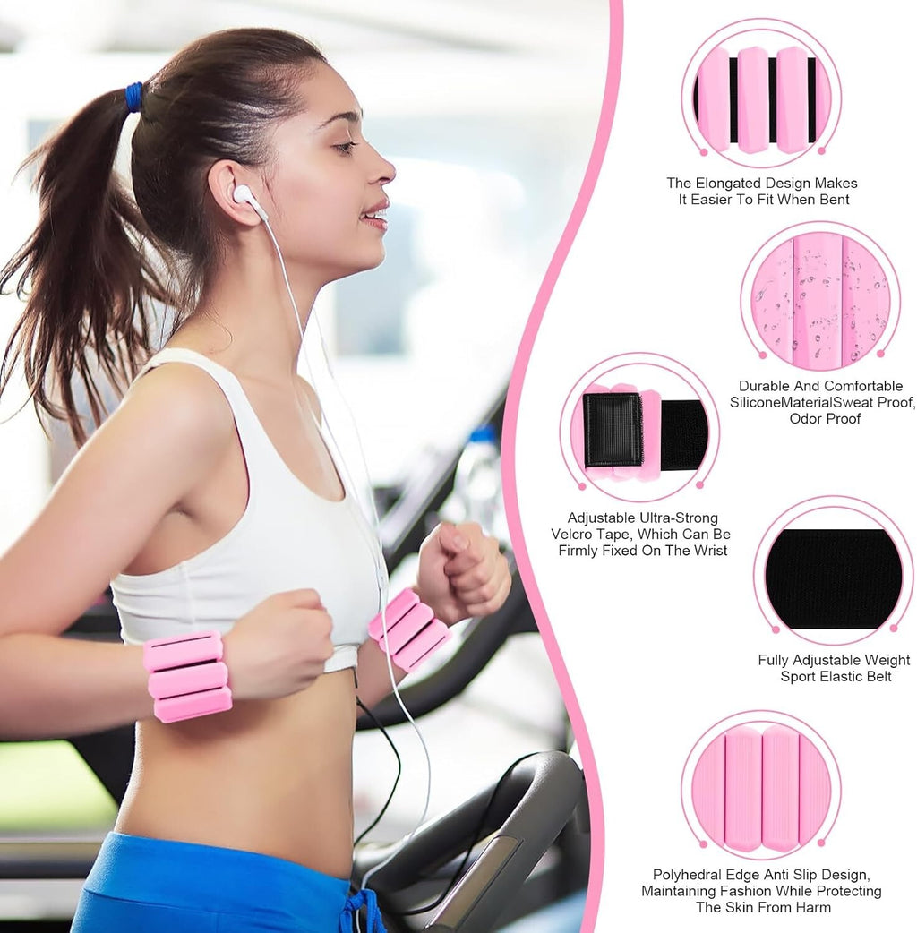 Bangles 2Pc Body Weight Set Wrist Leg Weight & Ankle Weights - 1Lbs Each Wrist