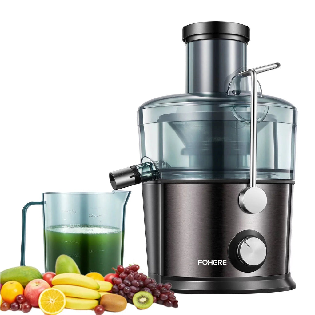 Juicer Machines , Max 1200W Centrifugal Juicer Extractor with 3-Inch Wide Feed Chute & Anti-Drip for Fruit and Vegetable, Stainless Steel, 800W