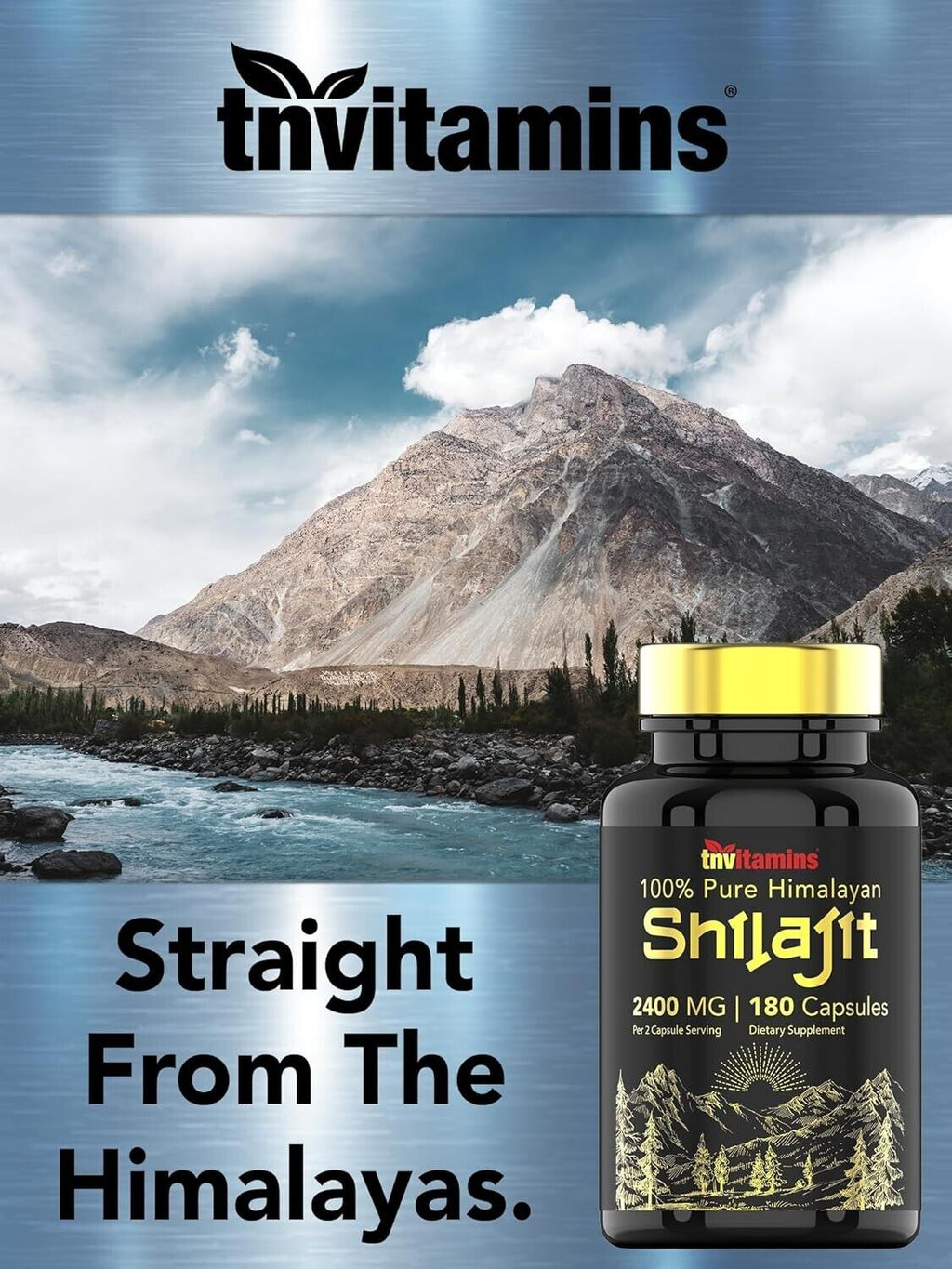 Shilajit 2400Mg 180 Caps Naturally Occurring Fulvic Acid Non Gmo/No Gluten