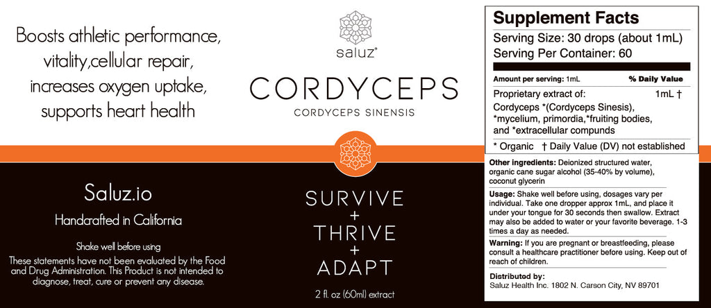 Cordyceps (Energy) Mushroom Tincture 2 oz.