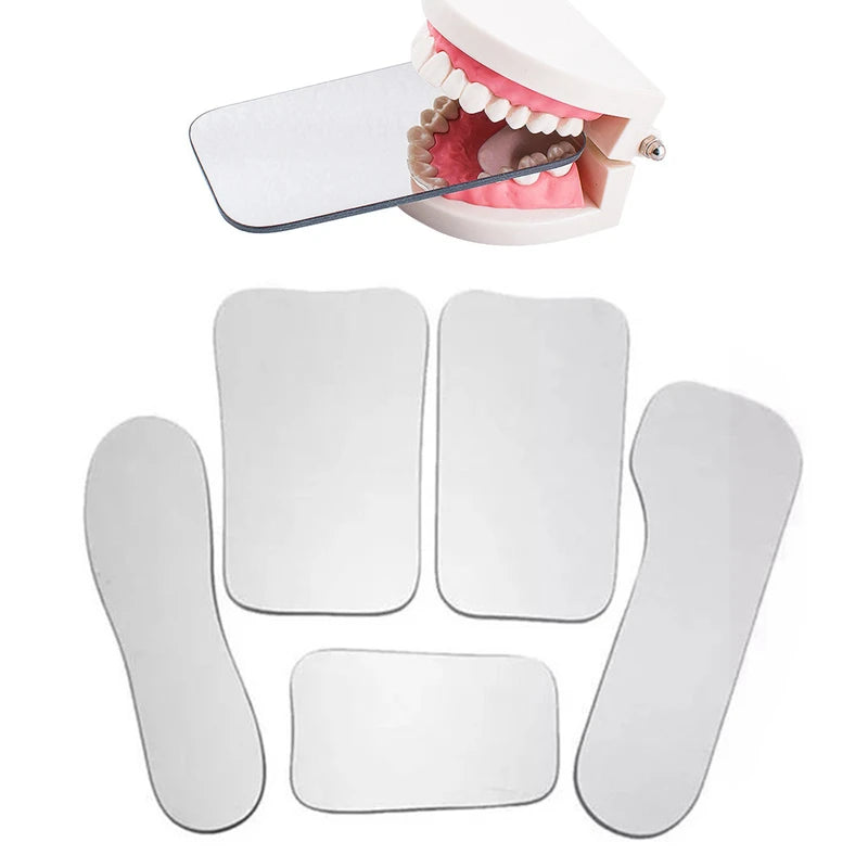 Dental Orthodontic Mirror Double-Sided Occlusal Reflector Oral Glass Coated Titanium Dental Photography Mirrors