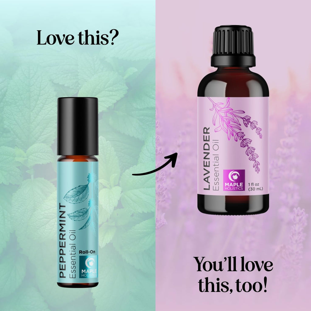 Peppermint Oil Roll on - Pure Peppermint Rollerball Essential Oil Aromatherapy Stick for Headaches - Natural Travel Essential and Pregnancy Must Have for Headaches Energy & Focus Support (1 Pack)