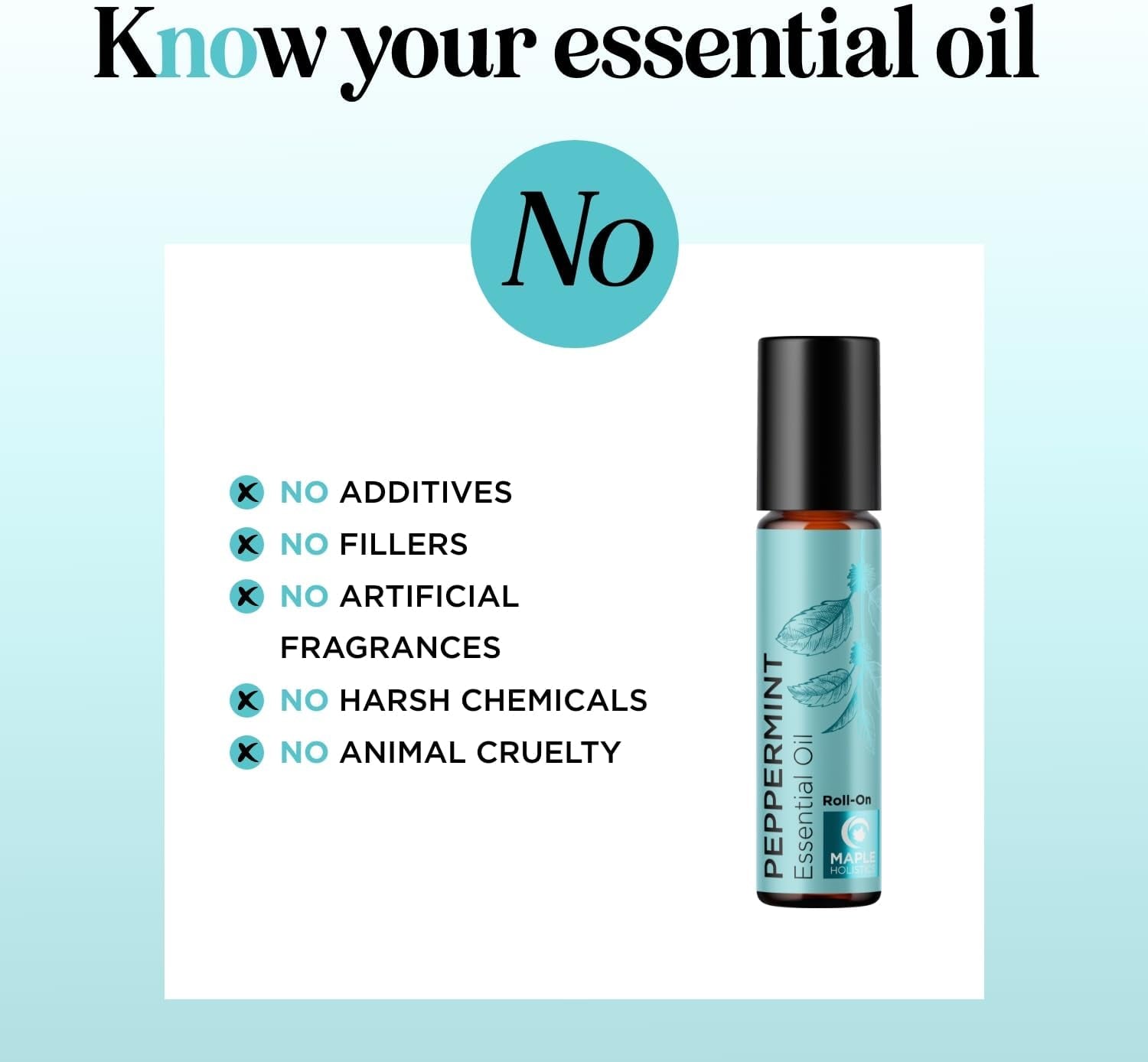 Peppermint Oil Roll on - Pure Peppermint Rollerball Essential Oil Aromatherapy Stick for Headaches - Natural Travel Essential and Pregnancy Must Have for Headaches Energy & Focus Support (1 Pack)